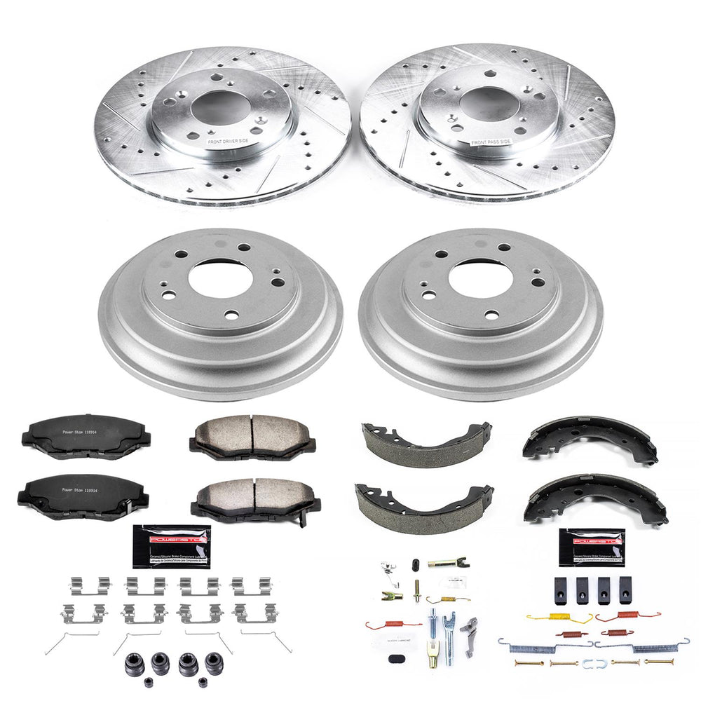 Power Stop 13-15 Honda Civic Front & Rear Z36 Truck & Tow Brake Kit