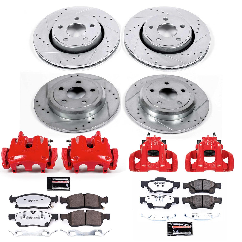Power Stop 17-19 Jeep Grand Cherokee Z36 Truck and Tow Kit w/ Calipers - Front and Rear