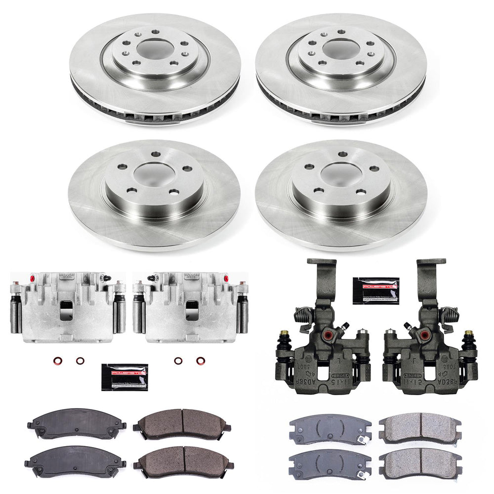 Power Stop 04-05 Pontiac Bonneville Autospecialty Kit w/ Calipers - Front and Rear