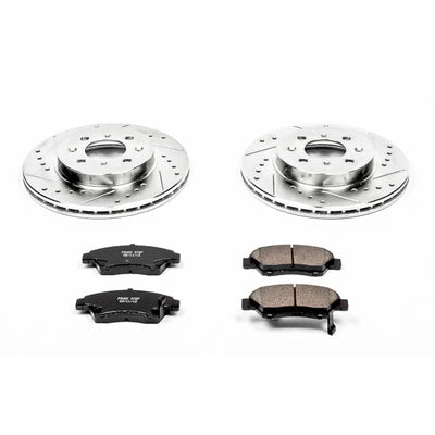 Power Stop 93-95 Honda Civic Front Z23 Evolution Sport Brake Kit w/Calipers
