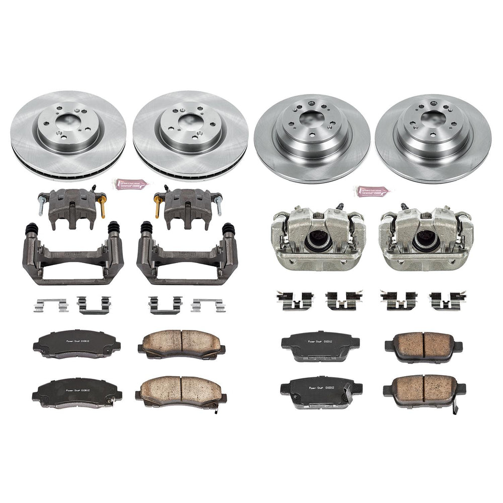 Power Stop 09-14 Acura TL Autospecialty Kit w/ Calipers - Front and Rear
