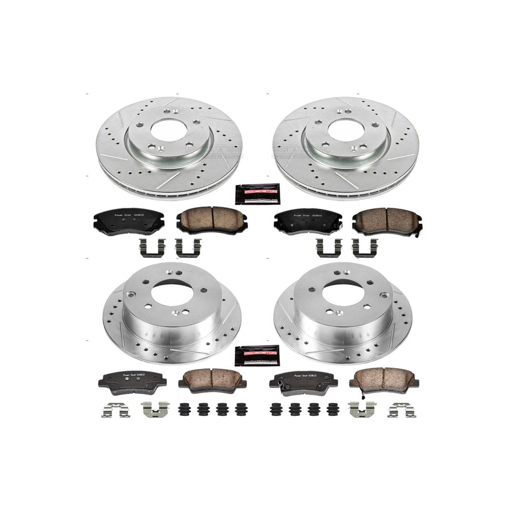 Power Stop 12-13 Kia Soul Front & Rear Z23 Evolution Sport Brake Kit