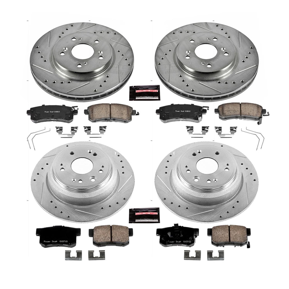 Power Stop 12-15 Honda Crosstour Front & Rear Z23 Evolution Sport Brake Kit