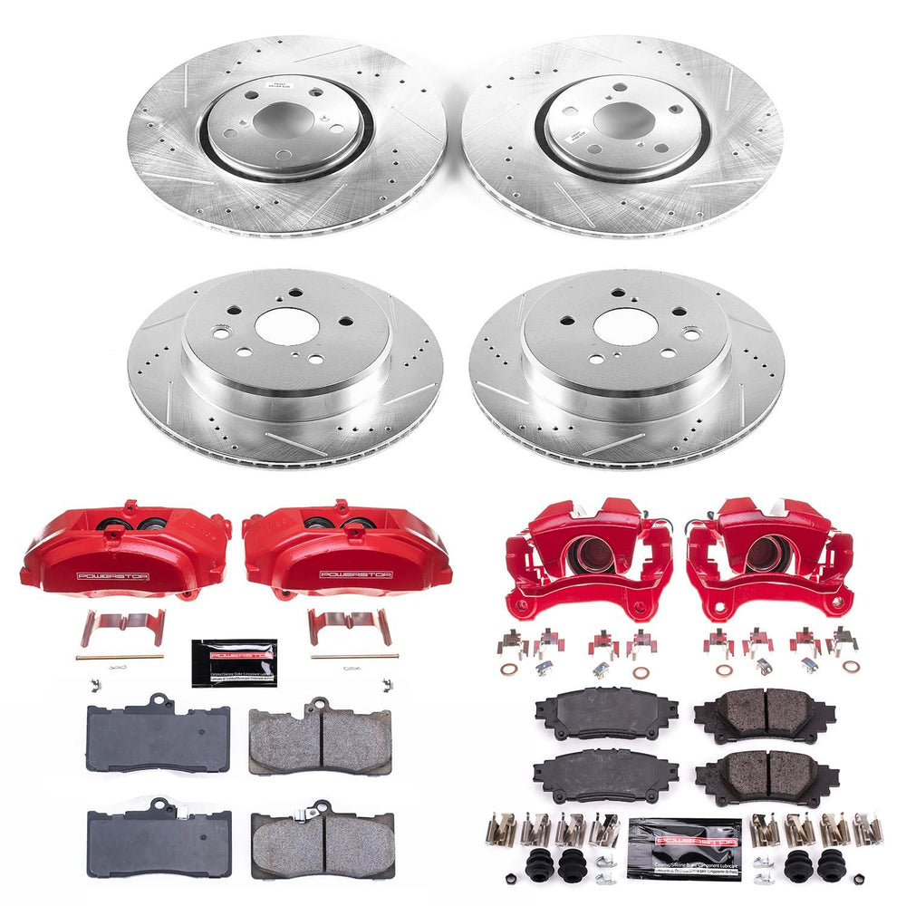 Power Stop 14-15 Lexus IS350 Front & Rear Z23 Evolution Sport Brake Kit w/Calipers