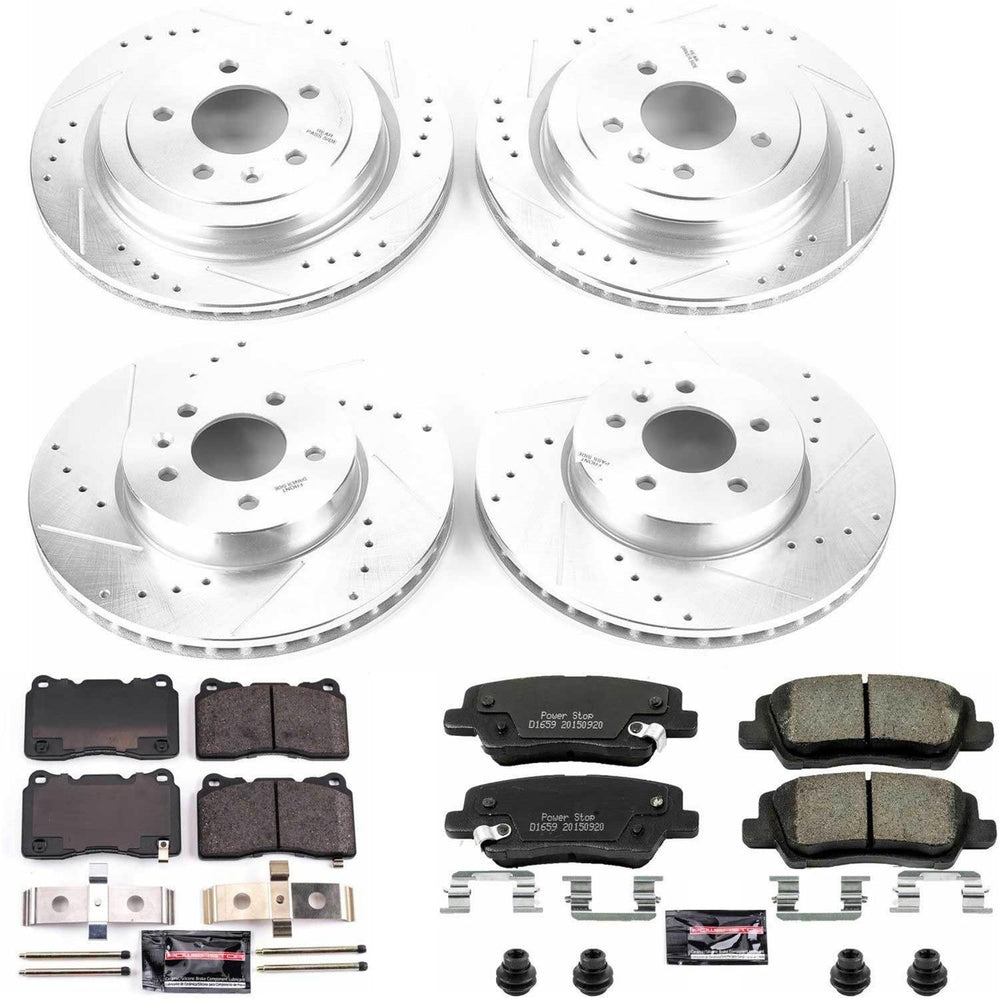 Power Stop 13-15 Cadillac ATS Front & Rear Z23 Evolution Sport Brake Kit