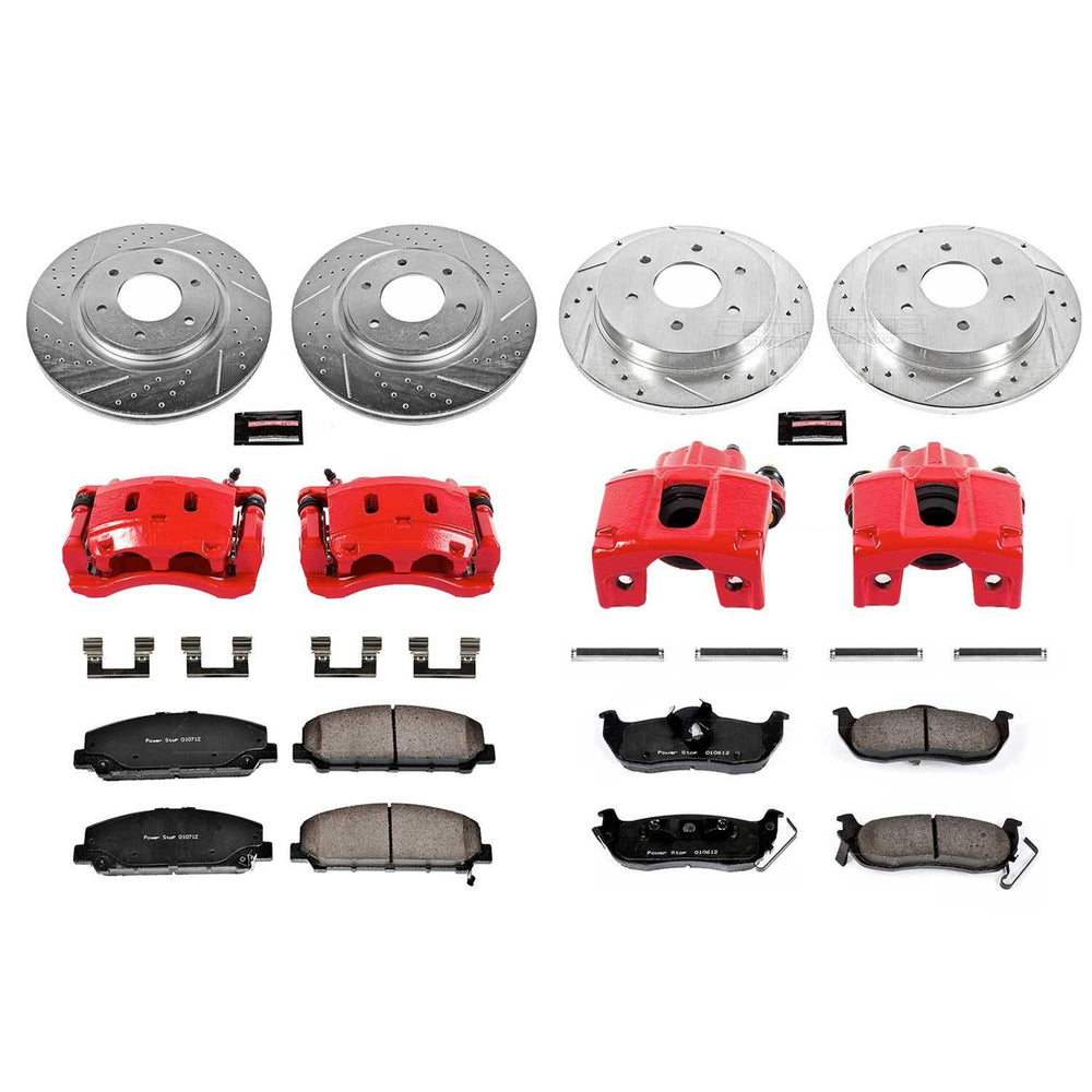 Power Stop 08-10 Infiniti QX56 Front & Rear Z23 Evolution Sport Brake Kit w/Calipers