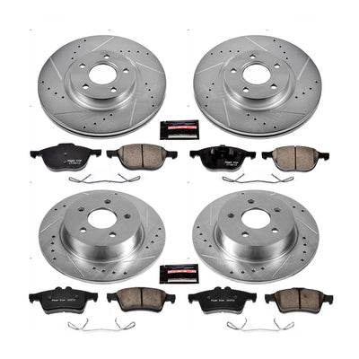 Power Stop 13-17 Ford C-Max Front & Rear Z23 Evolution Sport Brake Kit
