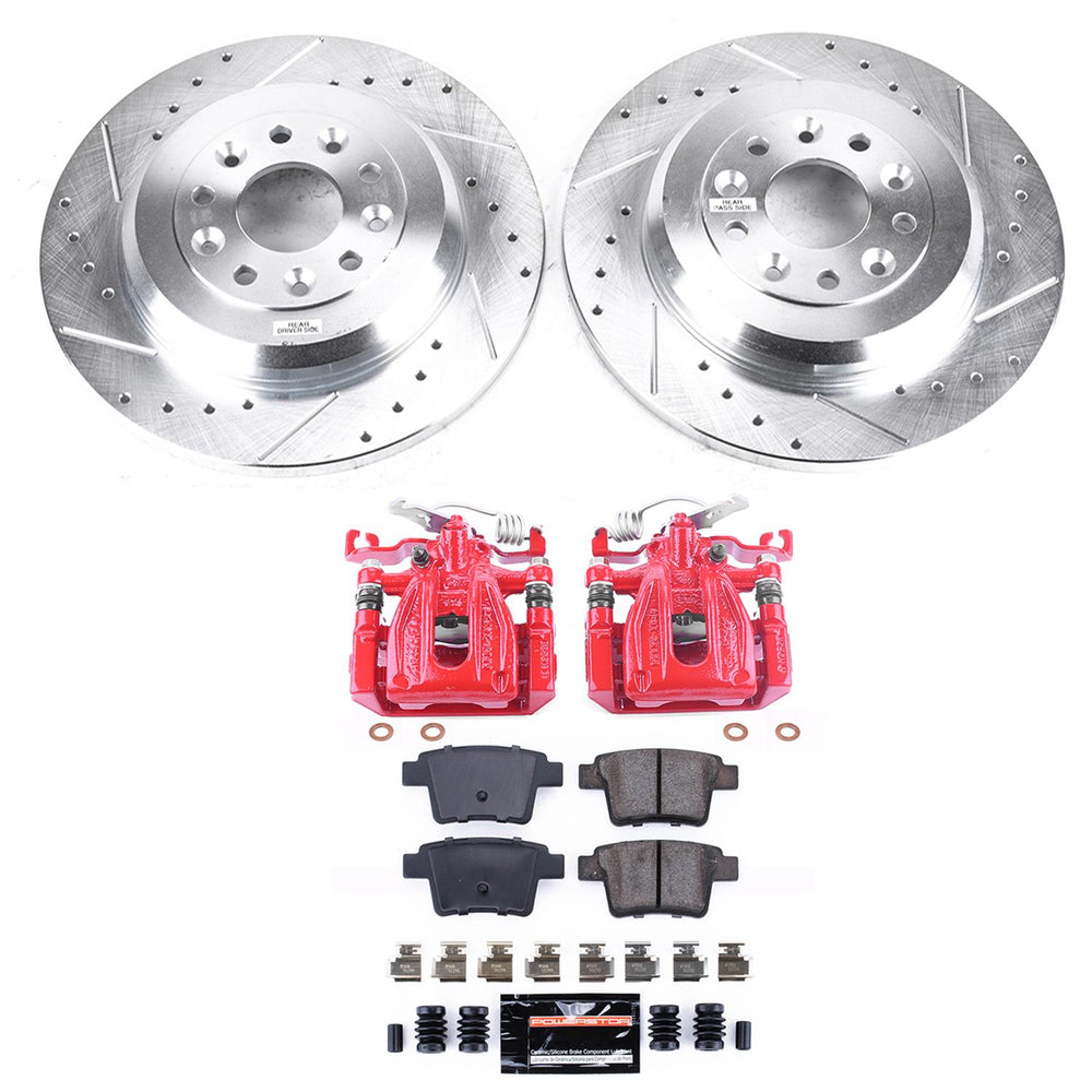 Power Stop 05-07 Ford Five Hundred Rear Z23 Evolution Sport Brake Kit w/Calipers