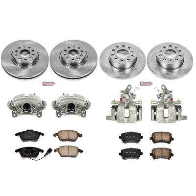 Power Stop 2008 Audi A3 Front & Rear Autospecialty Brake Kit w/Calipers