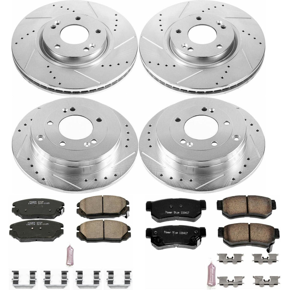 Power Stop 06-09 Hyundai Azera Front & Rear Z23 Evolution Sport Brake Kit