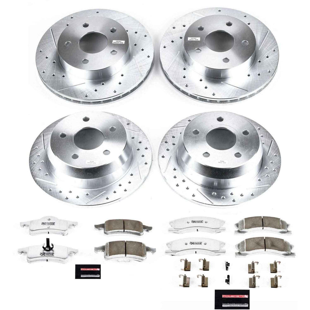 Power Stop 99-04 Jeep Grand Cherokee Front & Rear Z26 Street Warrior Brake Kit