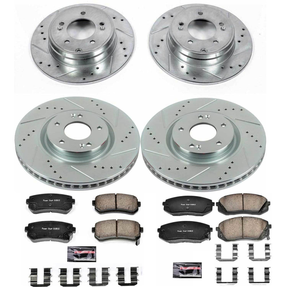 Power Stop 14-16 Kia Cadenza Front & Rear Z23 Evolution Sport Brake Kit