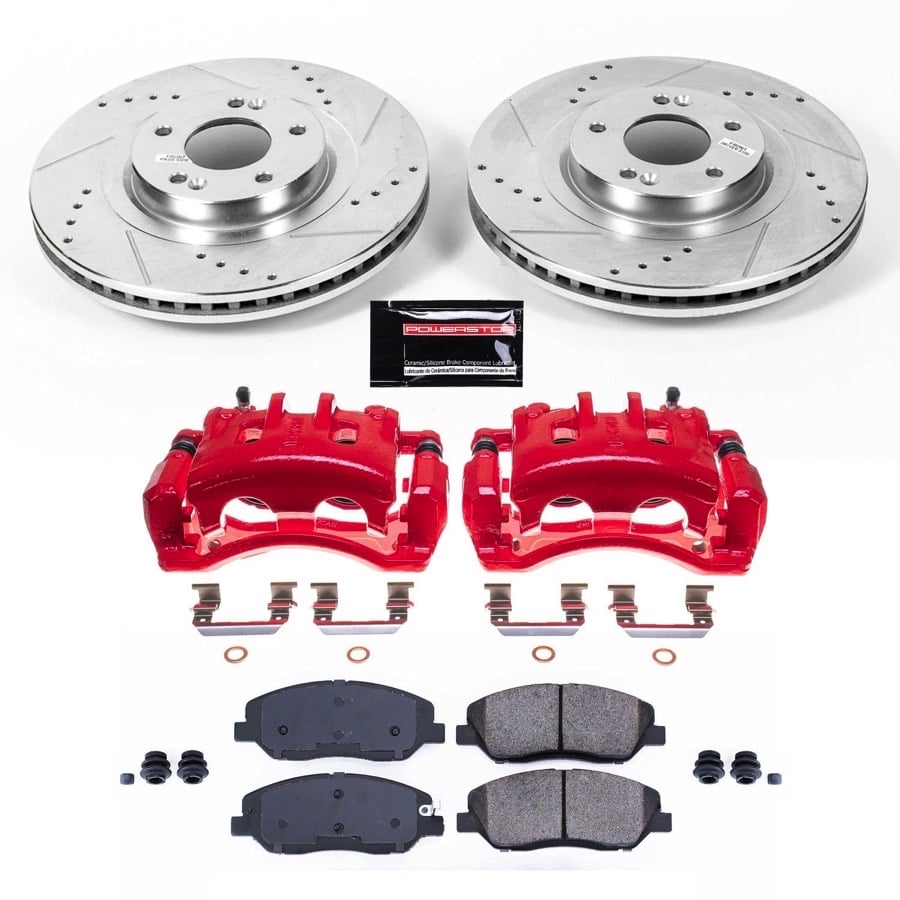 Power Stop 13-16 Hyundai Santa Fe Front Z23 Evolution Sport Brake Kit w/Calipers