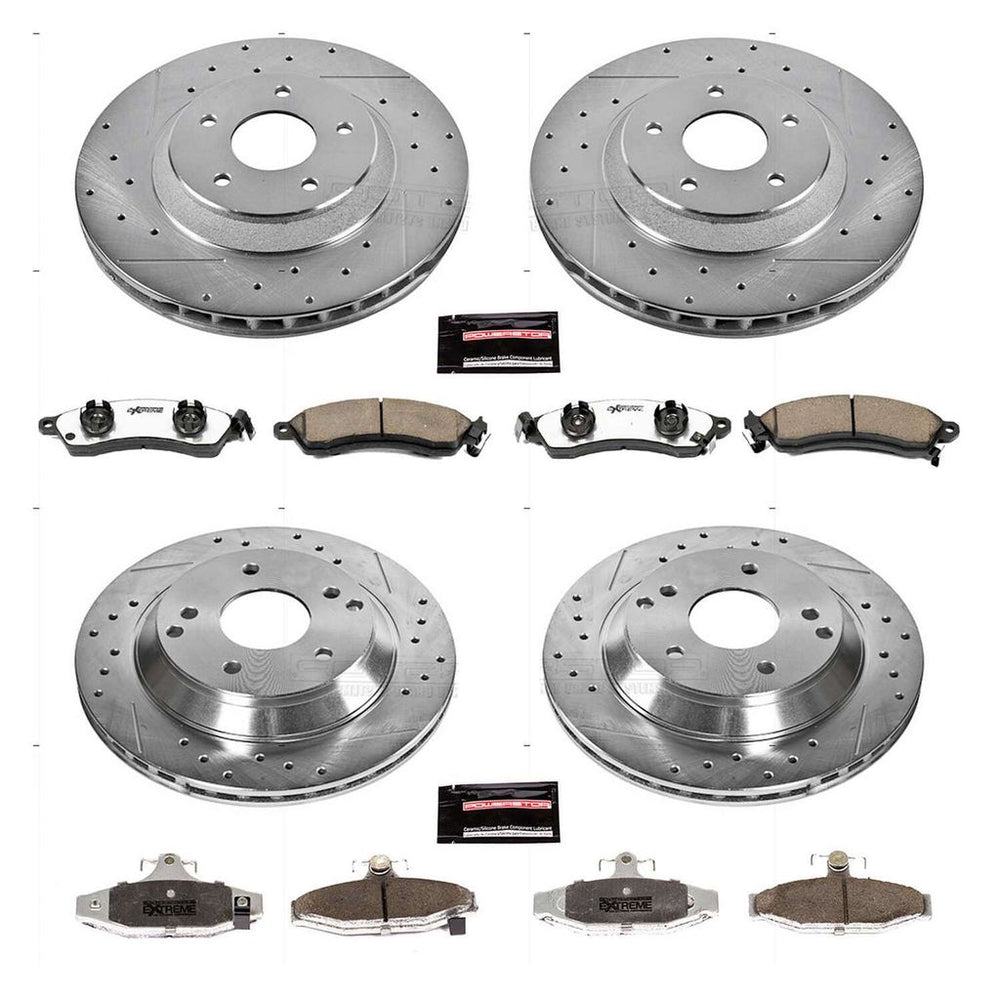 Power Stop 88-96 Chevrolet Corvette Front & Rear Z26 Street Warrior Brake Kit