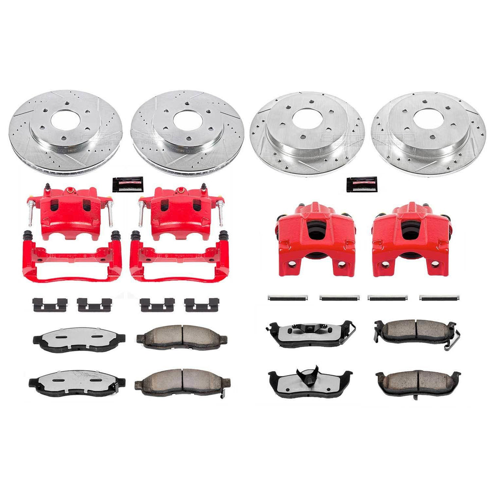 Power Stop 2005 Nissan Armada Z36 Truck and Tow Kit w/ Calipers - Front and Rear
