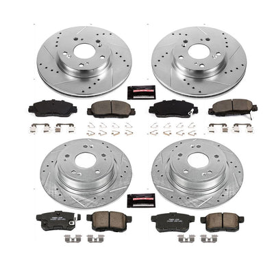 Power Stop 16-17 Honda Accord Front & Rear Z23 Evolution Sport Brake Kit