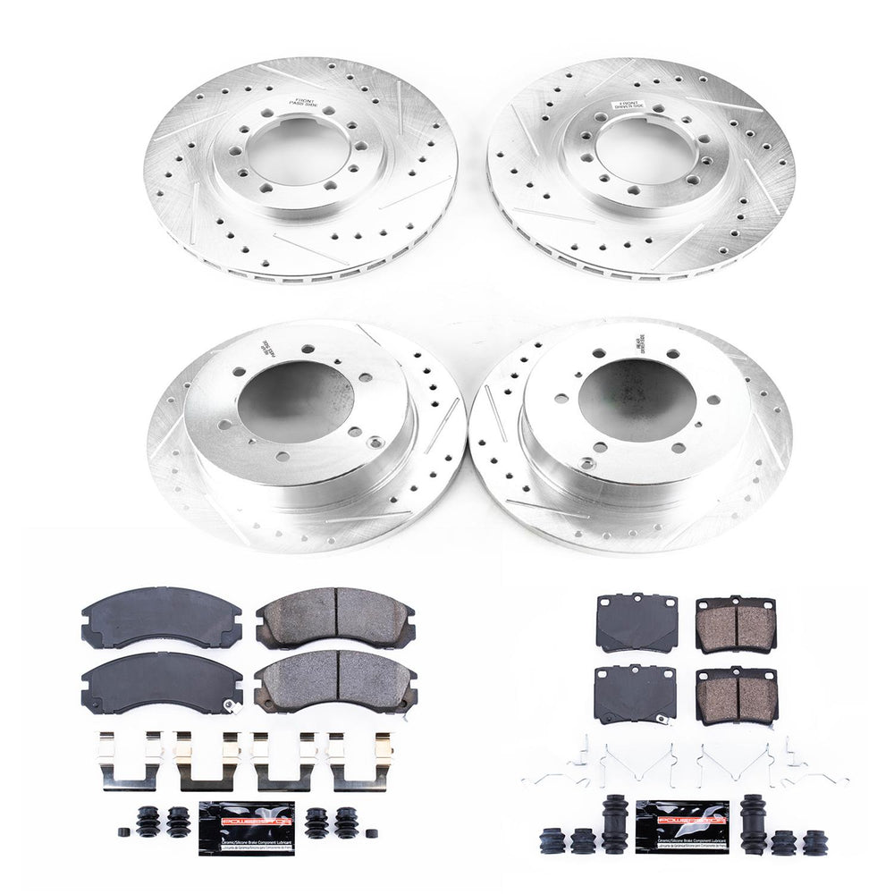Power Stop 97-04 Mitsubishi Montero Sport Front & Rear Z23 Evolution Sport Brake Kit