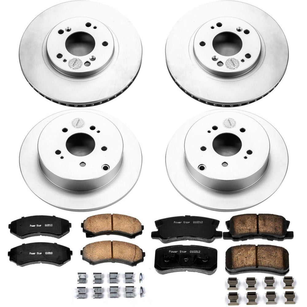 Power Stop 04-11 Mitsubishi Endeavor Front & Rear Z17 Evolution Geomet Coated Brake Kit
