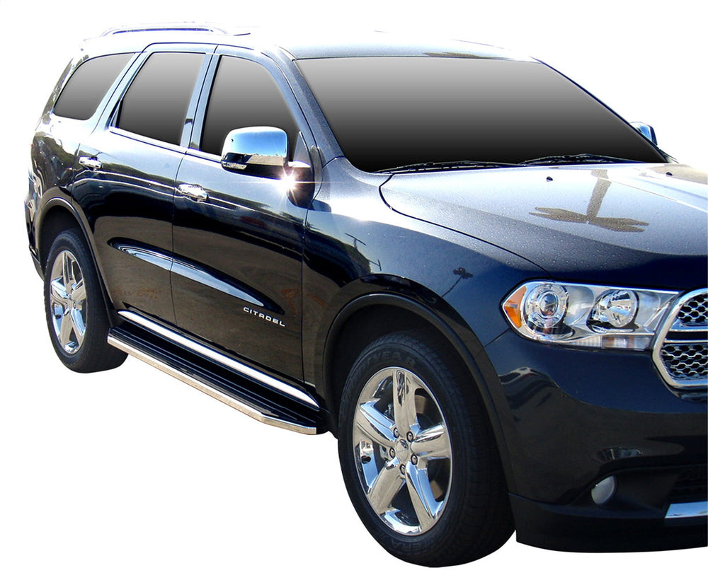 1118 DODGE DURANGO STX100 RUNNING BOARDS(EXCL. R/T MODEL)BLACK/STAINLESS TRIM
