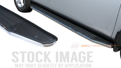 21C NISSAN ROGUE STX100 RUNNING BOARDS BLACK/STAINLESS TRIM