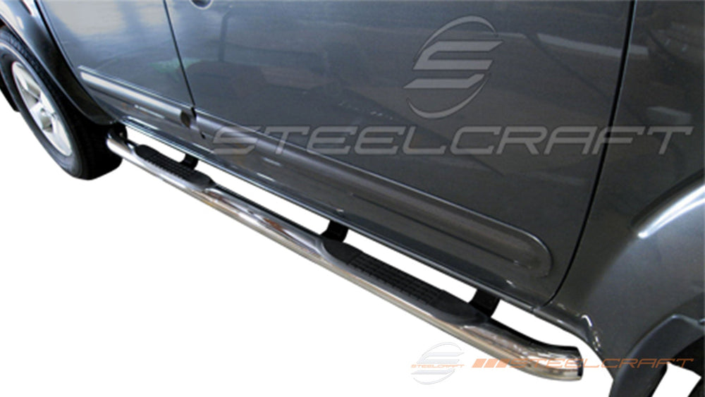 0516 FRONTIER EXTRA CAB 3IN BLACK NERF BAR