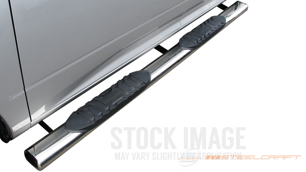 0718 SILVERADO/SIERRA 1500/2500HD/3500HD CREW CAB 5IN OVAL SIDEBARS STAINLESS S
