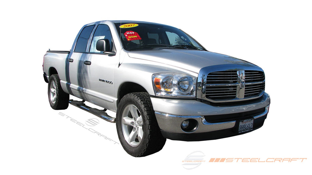 0208 RAM 1500/0309 2500/3500 QUAD CAB 5IN WIDESTEP PREMIUM OVAL SIDEBARS STAIN