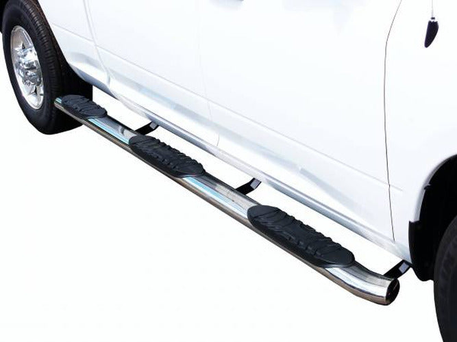 19C RAM 1500 6.5FT BED CREW CAB STAINLESS STEEL 5IN OVAL WHEEL TO WHEEL SIDEBAR