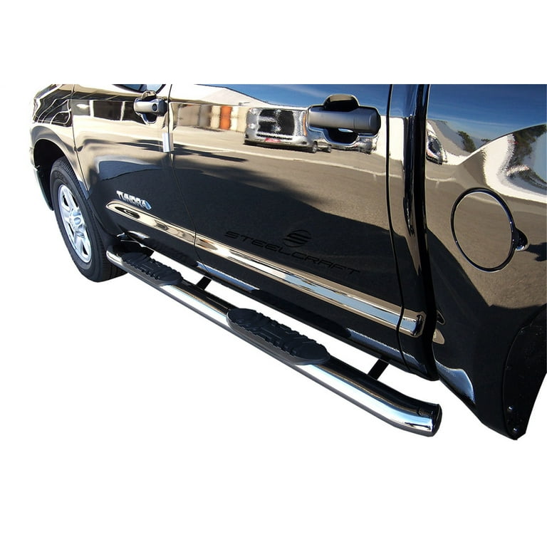 0721 TOYOTA TUNDRA CREWMAX 5IN OVAL PREMIUM SIDEBARS BLACK
