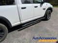 0918 RAM 1500 QUAD CAB 4IN OVAL BLACKOUT SERIES SIDEBARS BLACK