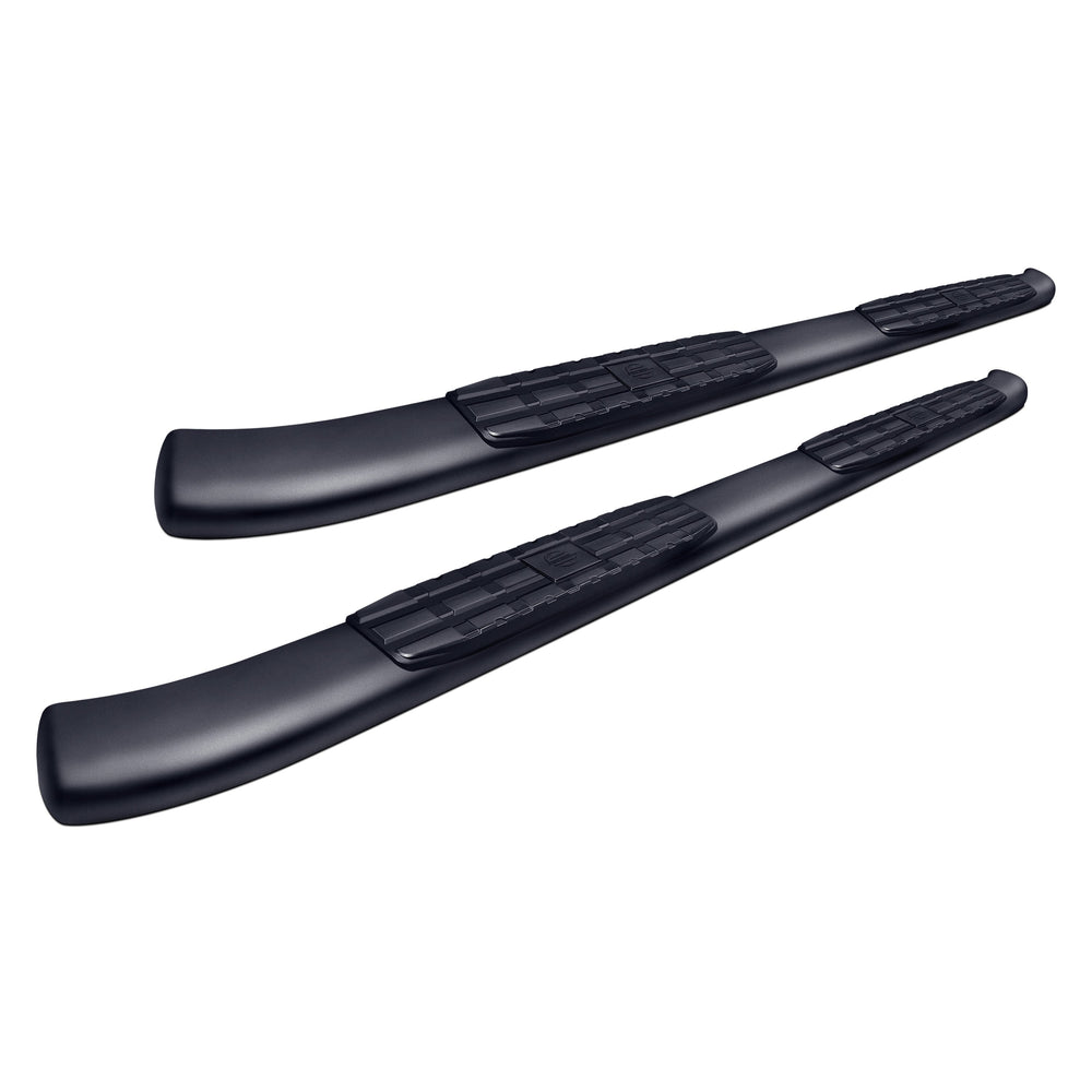 19C RAM 1500 CREW CAB BLACK STAINLESS STEEL 4IN OVAL BLACKOUT SERIES SIDEBARS