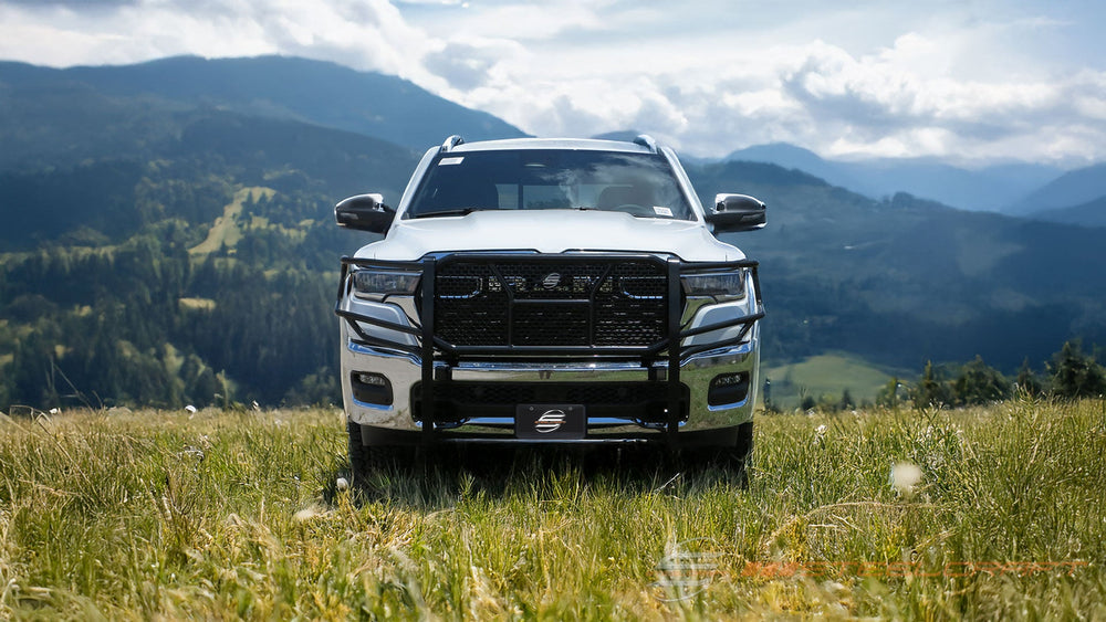 19C RAM 1500 BLACK HD GRILLE GUARDS