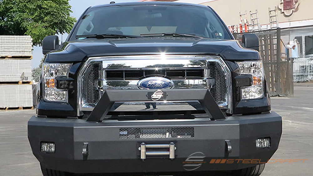 1517 F150 TEXTURED BLACK ELEVATION BULLNOSE FRONT BUMPER