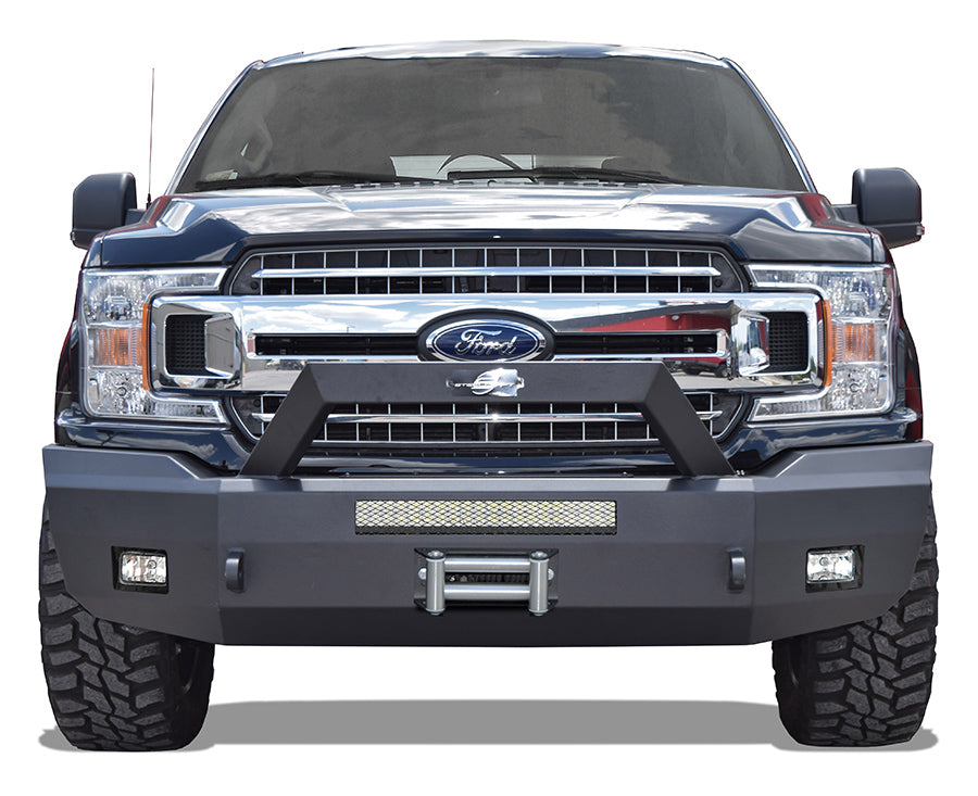 1820 F150 TEXTURED BLACK ELEVATION BULLNOSE FRONT BUMPER