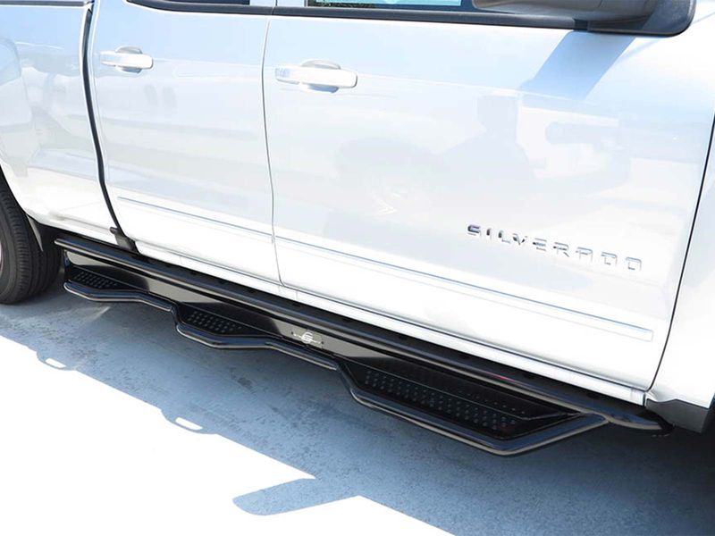 07C SILVERADO/SIERRA 1500/2500/3500 EXTENDED CAB HD SIDEBAR W2W SEMI GLOSS BLAC
