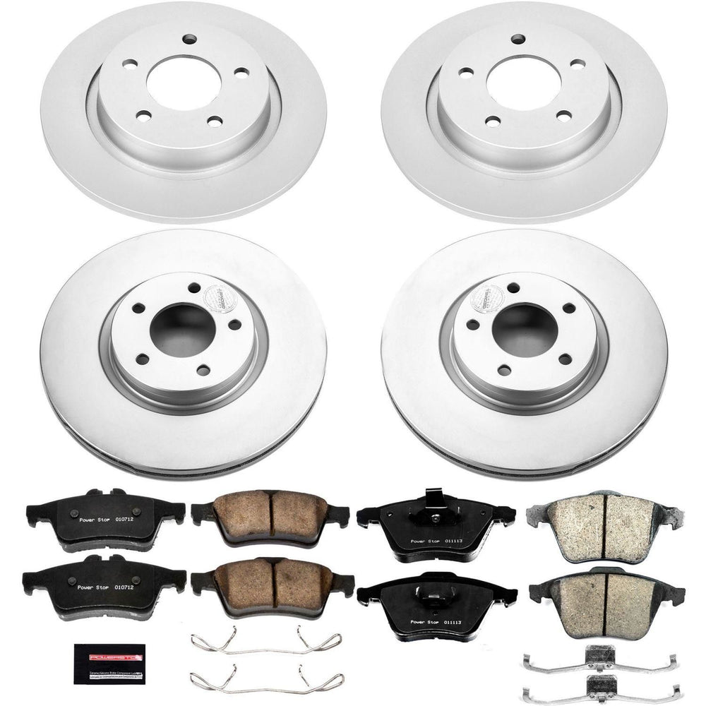 Power Stop 07-13 Mazda 3 Front & Rear Z17 Evolution Geomet Coated Brake Kit