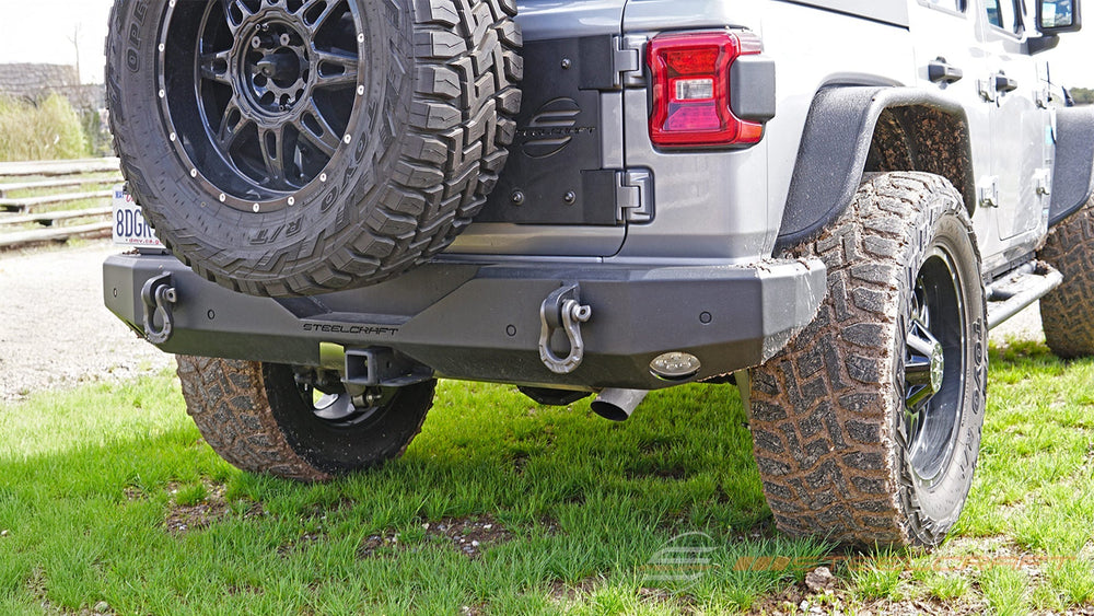 18C WRANGLER JL TIRE RELOCATION KIT & TAILGATE REINFORCE KITTIRE RELOCATION KIT TXT BLACK