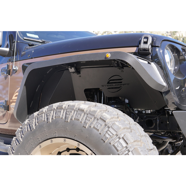 18C WRANGLER JL/JT GLADIATOR FINE TEXTURED BLACK FRONT FENDER FLARES