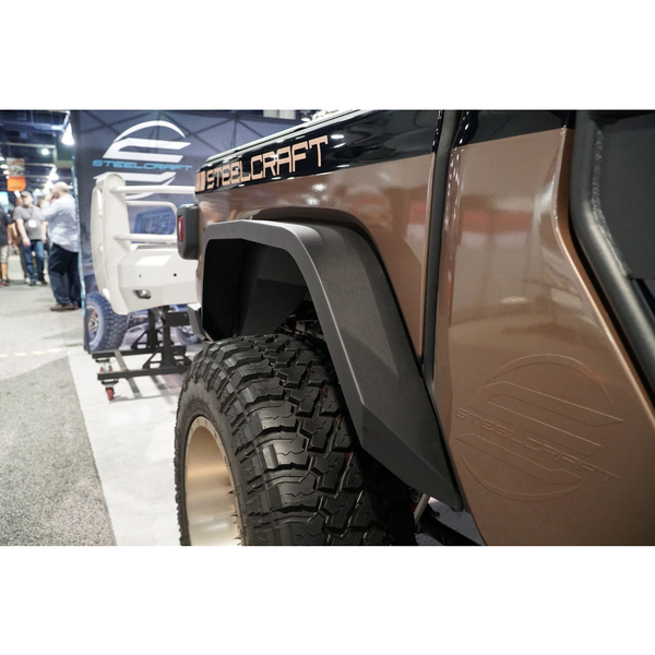 20C GLADIATOR FINE TEXTURED BLACK REAR FENDER FLARES