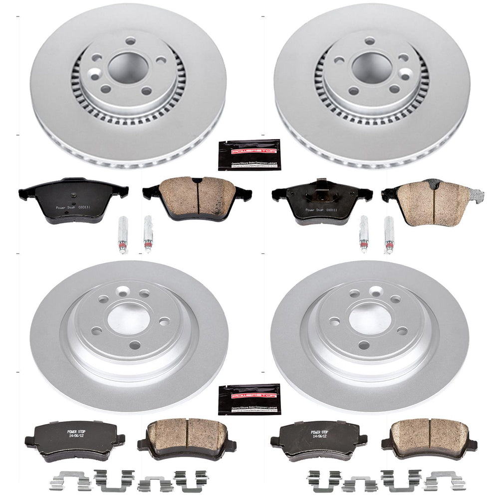 Power Stop 17-18 Volvo S60 Front & Rear Z23 Evolution Sport Coated Brake Kit