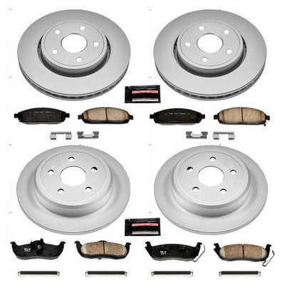Power Stop 06-10 Jeep Commander Front & Rear Z17 Evolution Geomet Coated Brake Kit