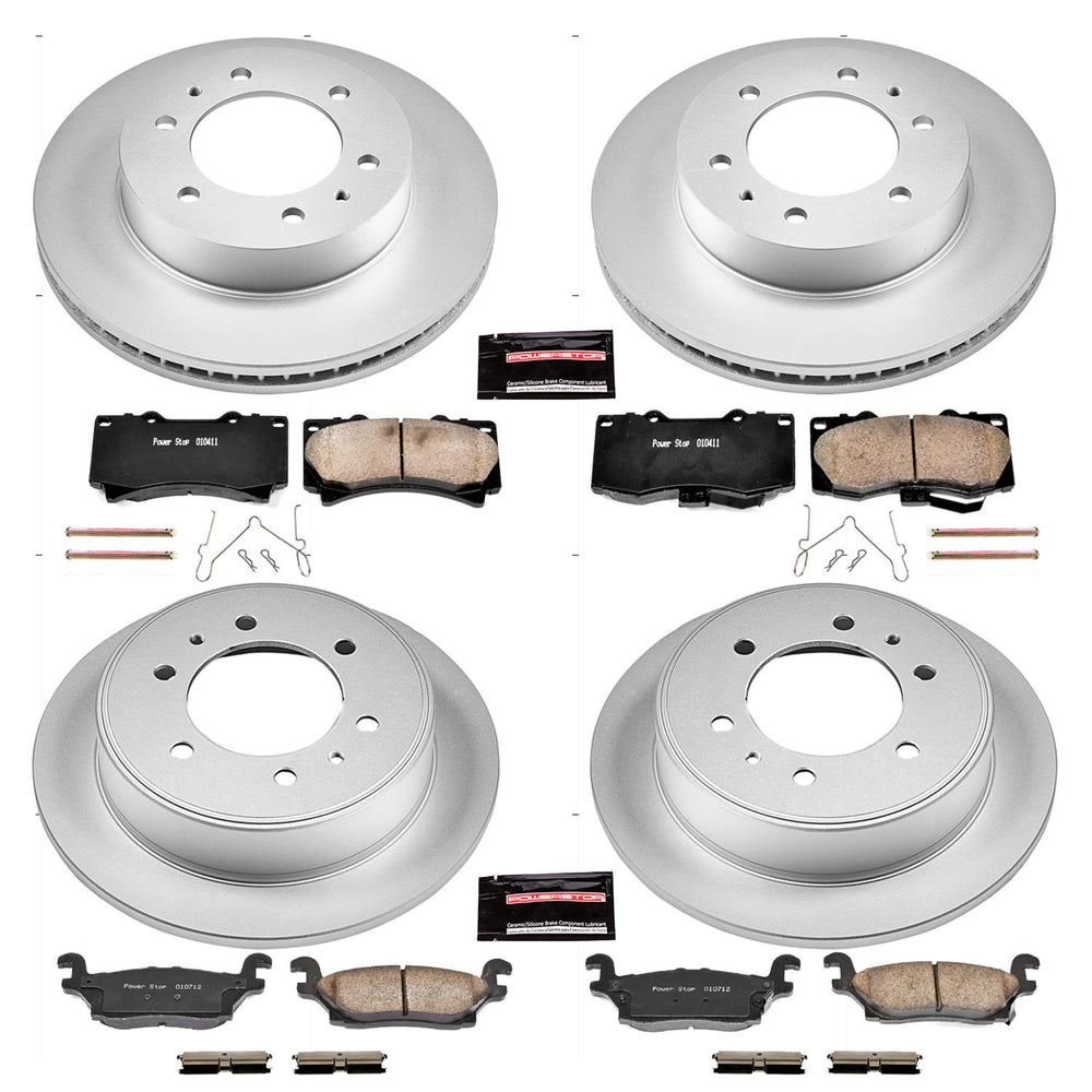 Power Stop 06-10 Hummer H3 Front & Rear Z17 Evolution Geomet Coated Brake Kit