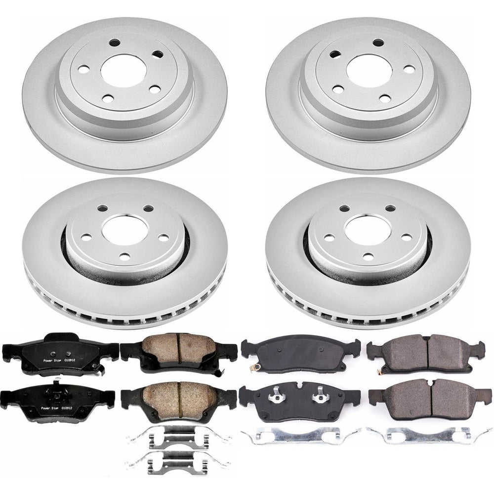 Power Stop 17-19 Jeep Grand Cherokee Front & Rear Z17 Evolution Geomet Coated Brake Kit