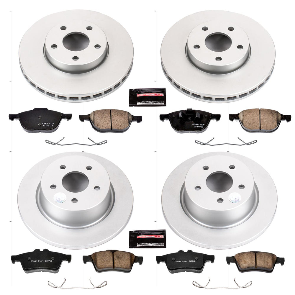 Power Stop 13-18 Ford C-Max Front & Rear Z17 Evolution Geomet Coated Brake Kit