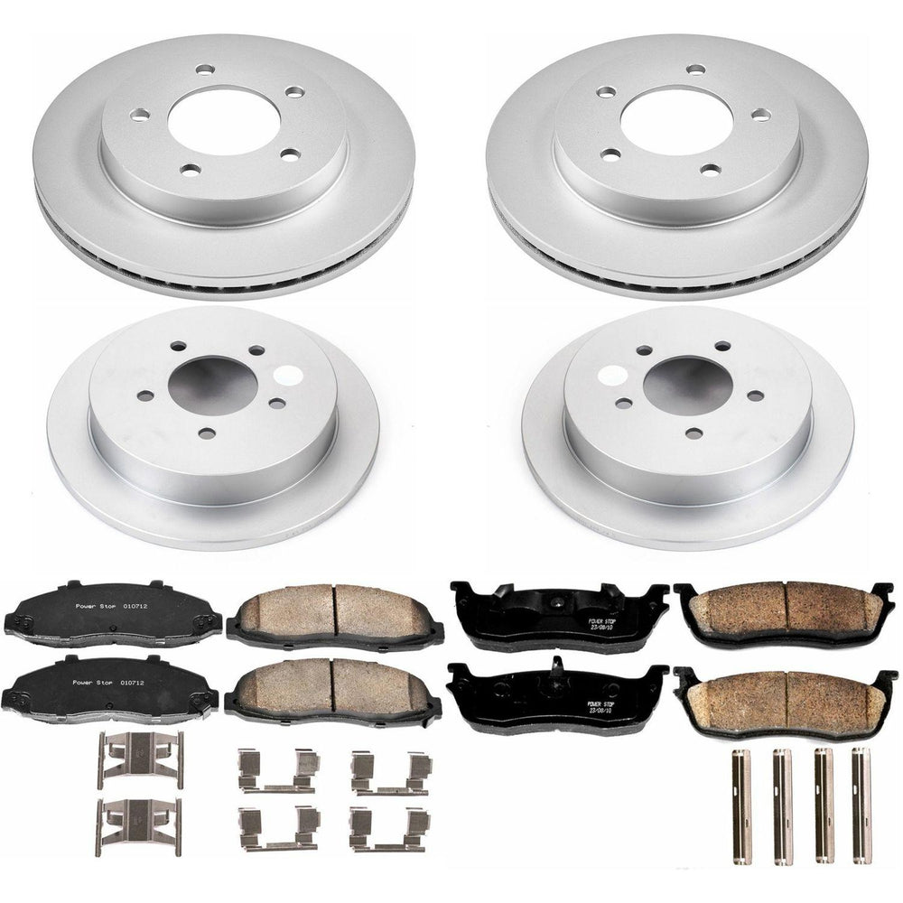 Power Stop 00-03 Ford F-150 Front & Rear Z17 Evolution Geomet Coated Brake Kit