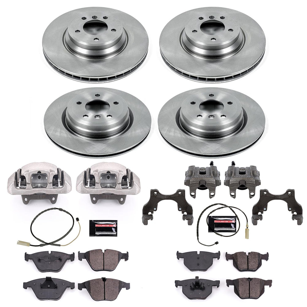 Power Stop 11-13 BMW 335i xDrive Autospecialty Kit w/ Calipers - Front and Rear