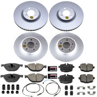 Power Stop 11-16 BMW 550i Front & Rear Z23 Evolution Sport Coated Brake Kit