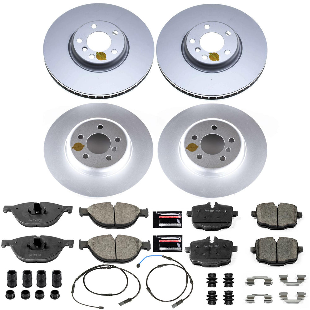 Power Stop 11-16 BMW 550i Front & Rear Z23 Evolution Sport Coated Brake Kit