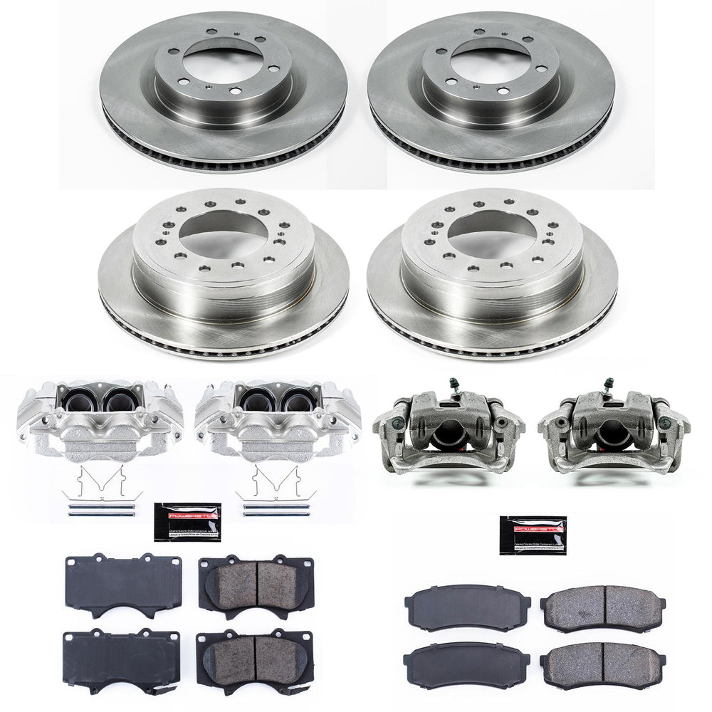 Power Stop 10-19 Lexus GX460 Autospecialty Kit w/ Calipers - Front and Rear