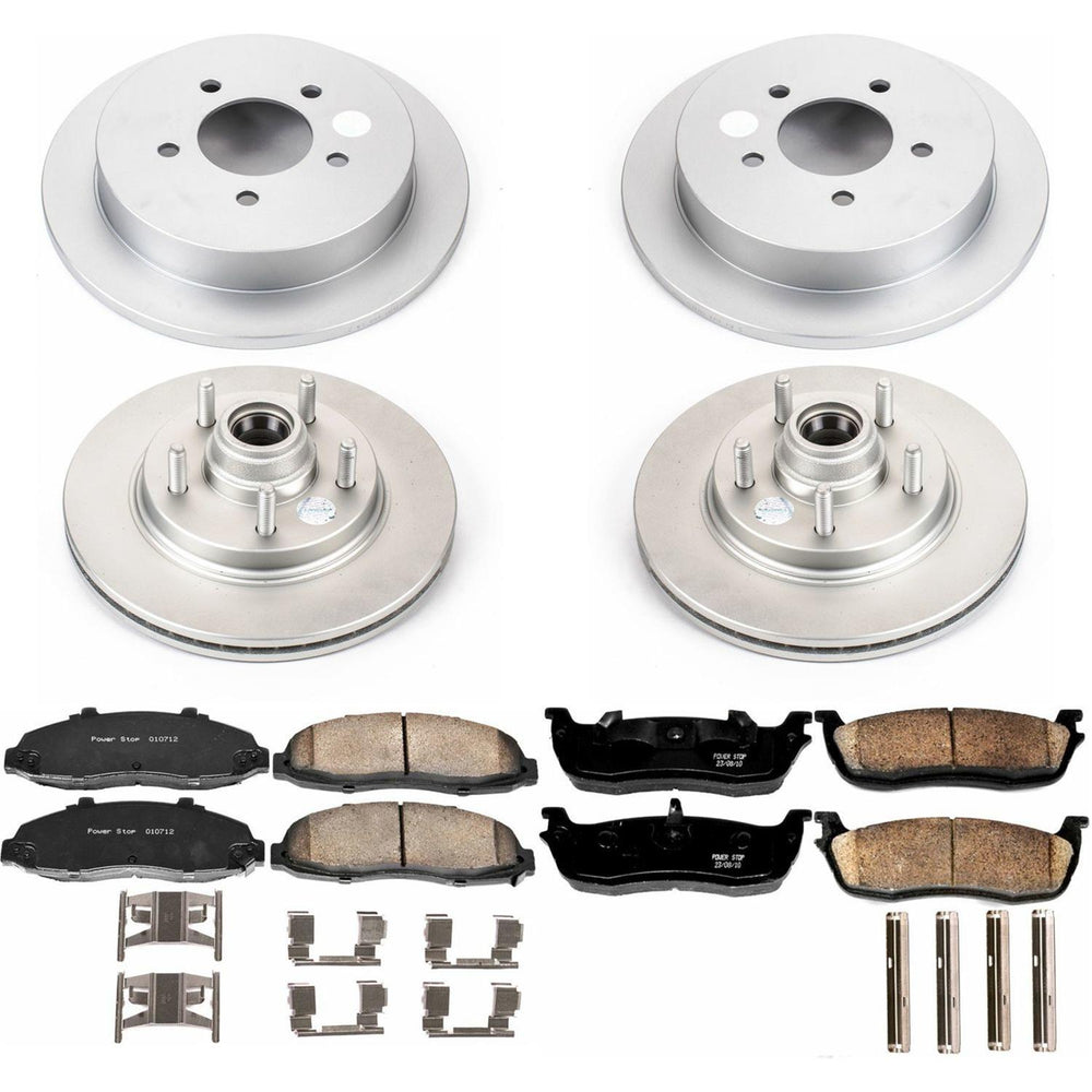 Power Stop 00-03 Ford F-150 Front & Rear Z17 Evolution Geomet Coated Brake Kit